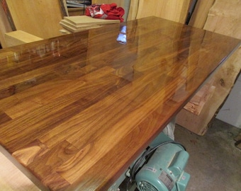Walnut Butcher Block, Desk Tops- 25" wide x 6 ft. Long, walnut desk top, walnut desk or walnut countertop, table top for DIY finisher