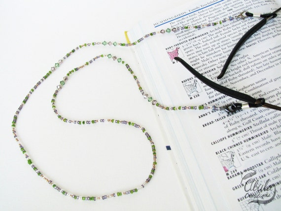 Eyeglass Holder Necklace Reading Glasses Chain Swarovski