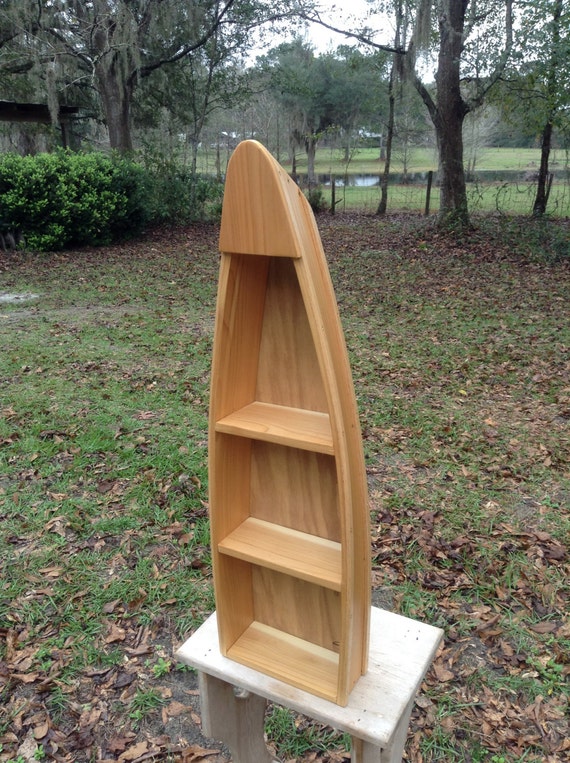 Solid Cedar Wooden Boat Shelf Rowboat Shelf by RabonRiverRunners