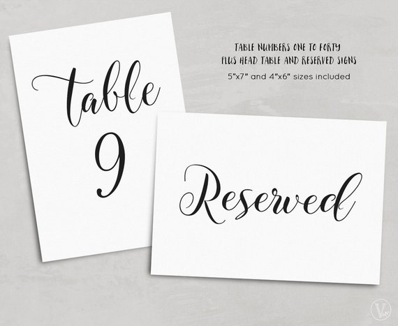 printable wedding table numbers 140 wedding table by vinewedding