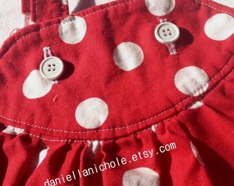 Red and White Polka Dot Baby Girl Toddler Valentine's Day Dress