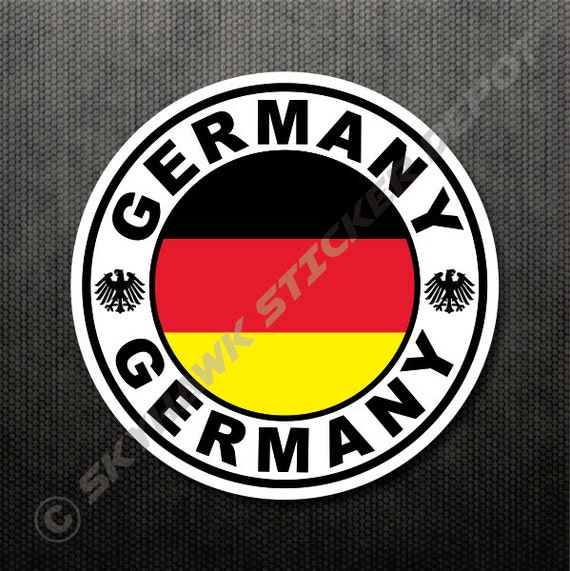 4 German Flag Sticker Vinyl Decal Germany Flag Sticker