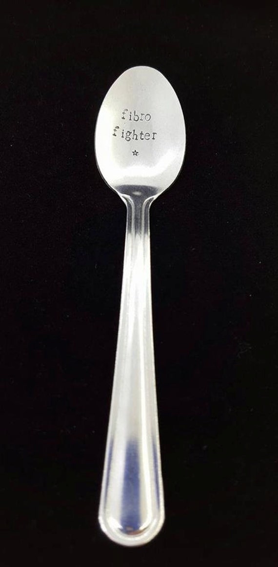 Items similar to fibro fighter hand stamped tea spoon mental health