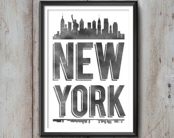 New York City Typography Print, New York Print, New York Poster, New York Gift, New York Art, New York Pride, New York City, New York Decor,