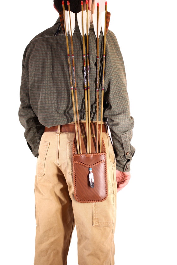 Items similar to leather side quiver archery - Quiver archery leather ...