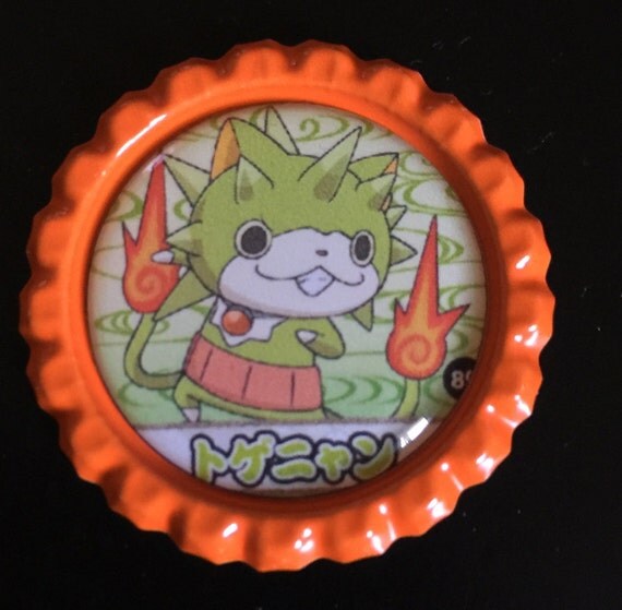 Items similar to Yokai watch Togenyan/Thornyan bottle cap pin,