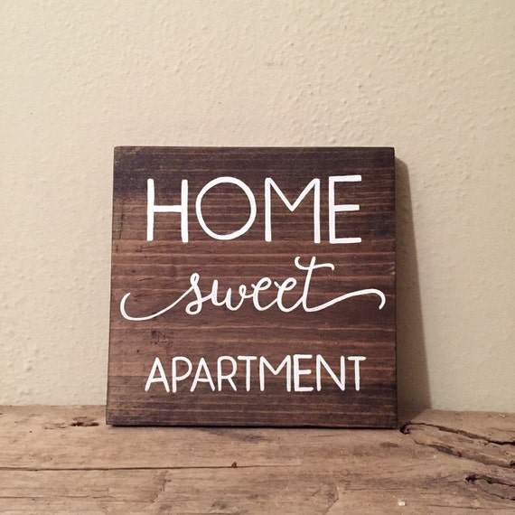 Download Home Sweet Apartment Wood Sign Apartment Decor by WiscoFarms