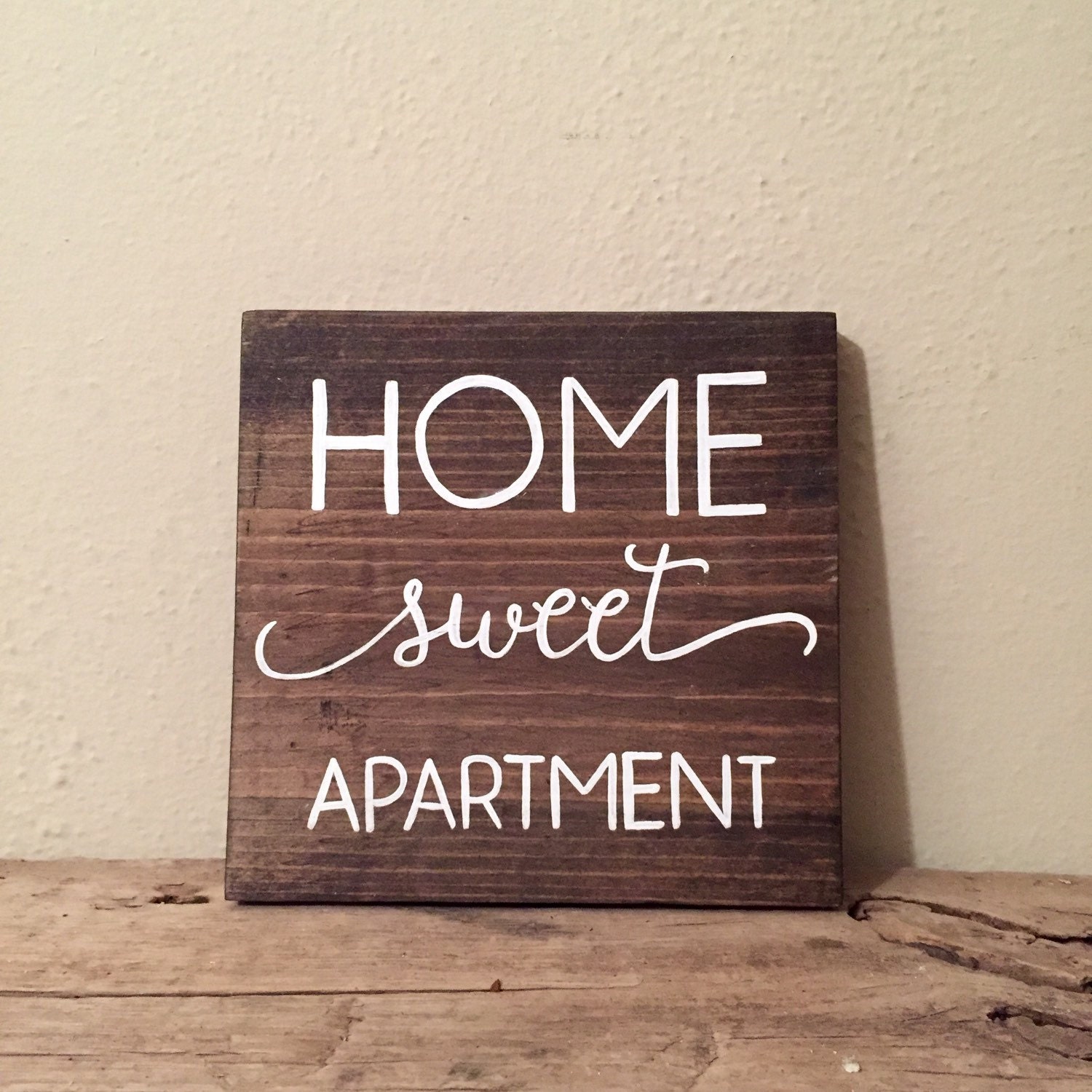 Home Sweet Apartment Wood Sign Apartment Decor by WiscoFarms