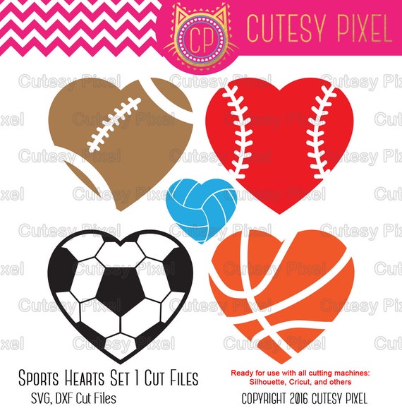 Download Sports Hearts Svg Sports baseball svg basketball svg