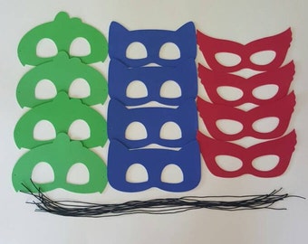 SALE!!!! PJ MASKS - 0.75 Each for 12 or more Un-Assembled Masks - Use for Favors or Crafts Pj Hero Masks, Super Hero Masks, Batman Masks