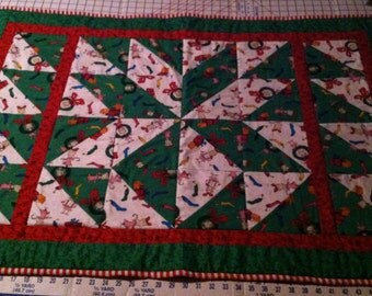 Custom-made from Dr Seuss How the Grinch Stole Christmas Book Grinch, Cindy Lou Who, or Max Holiday Baby Toddler Lap Quilt Throw Blanket