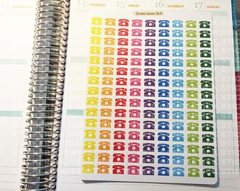 135 Telephone Stickers | Ideal for planners