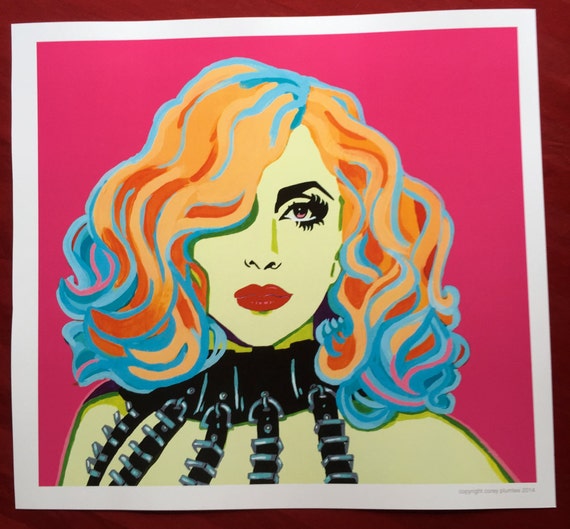 Items similar to LADY GAGA art print on Etsy Items similar to LADY GAGA art print on Etsy