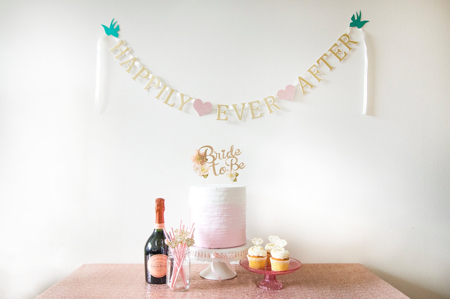 Happily Ever After Banner Bridal Shower Banner Wedding