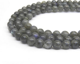 Labradorite Beads, AA Quality, 8mm Labradorite, 8mm Beads, Labradorite, Rare Gemstone, Rare Beads, 6mm Beads, Gray Moonstone, Natural Beads