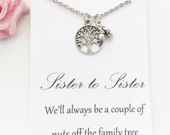 Sister necklace, Tree necklace, Sister gift, Gift to sister, Sister pendant, sister jewellery, sister jewelry, gift for friend, BMCNSITRE
