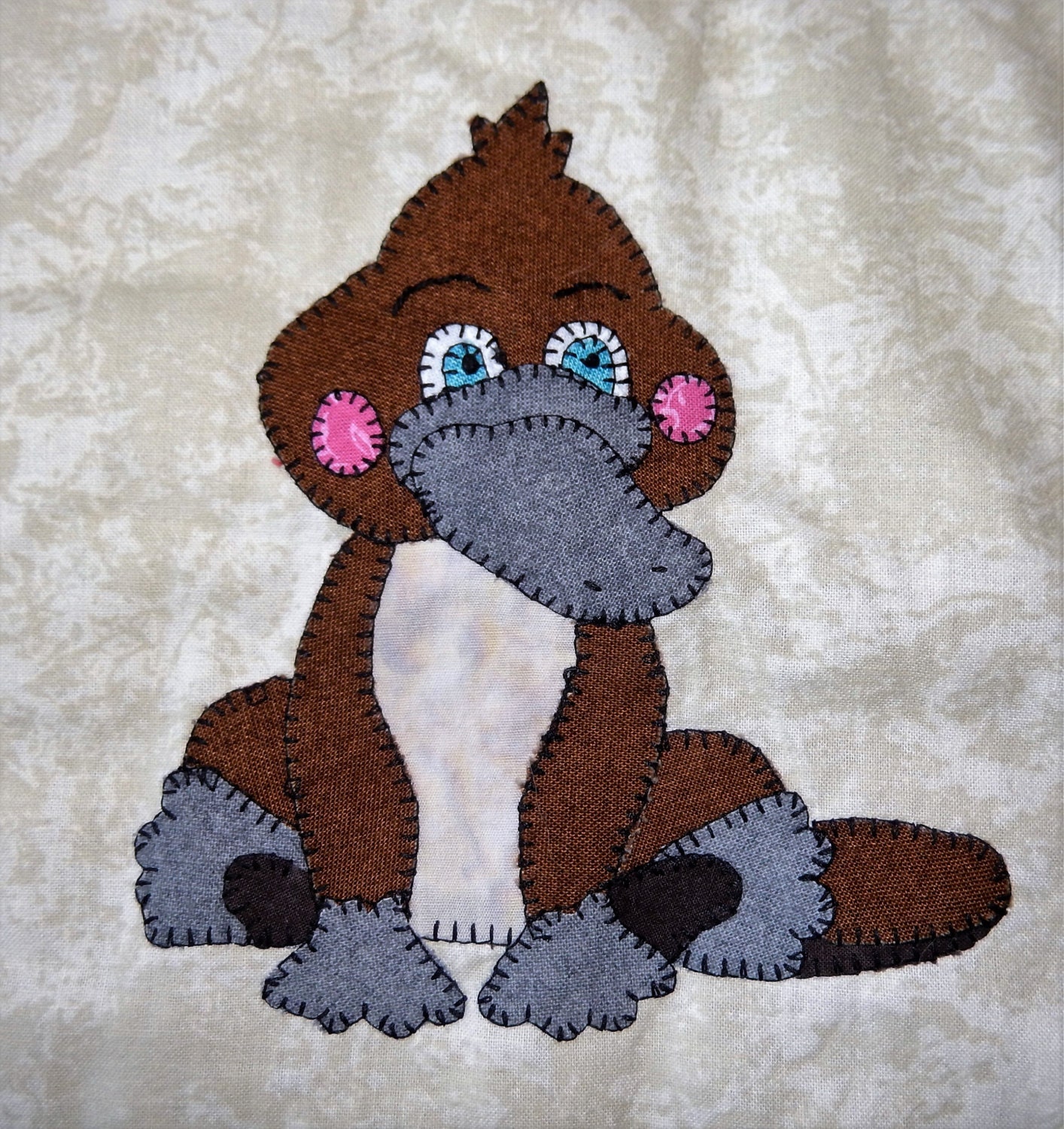 Platypus or duckbill PDF applique quilt pattern Australian