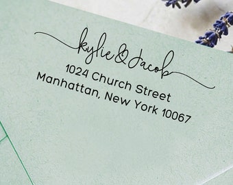 Custom Return Address Stamp, Personalized Rubber Stamp, Self Inking Address Stamp, Wood Mounted Stamp, Handwriting Stamp Gift HS173P