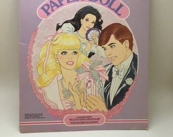 Vintage Barbie paper dolls, 1980s Barbie paper dolls, 1980s Barbie, vintage paper dolls, vintage Barbie, paper doll book, paper doll kit