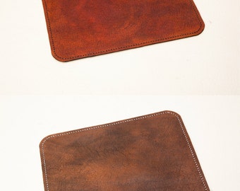 Leather Mouse Pad, Mouse Pad, Leather mousepad, Minimal Computer Mouse Mat, Handmade, Gift. Hand Cut from Vegetable Tanned Leather