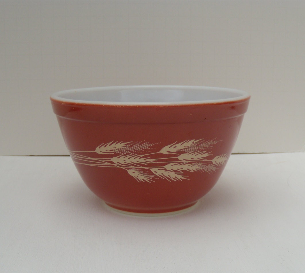 Pyrex Autumn Harvest Wheat Pattern Small Bowl 401 750ml Bowl