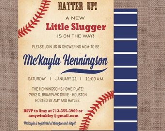 Baseball Baby Shower Invitation
