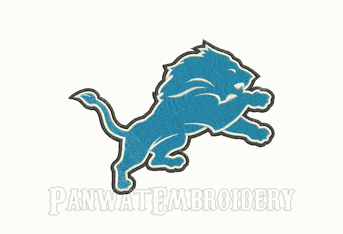 4 Size Detroit Lions Logo Embroidery Designs by PanwatEmbroidery