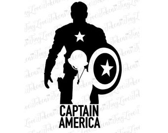 Captain America SVG file for Silhouette or other craft cutters (.svg/.dxf/.eps/.pdf)