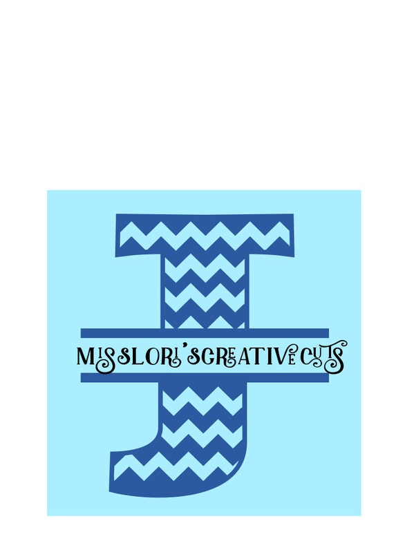 Download Split letter CHEVRON Letter monogram J SVG Cut file Cricut