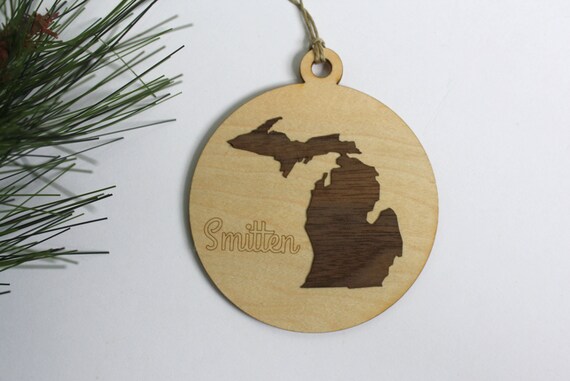 Smitten Michigan Ornament // Smitten Mitten // Christmas Tree Ornament // Michigan Tag // Made in Michigan // Christmas Gifts Under 10