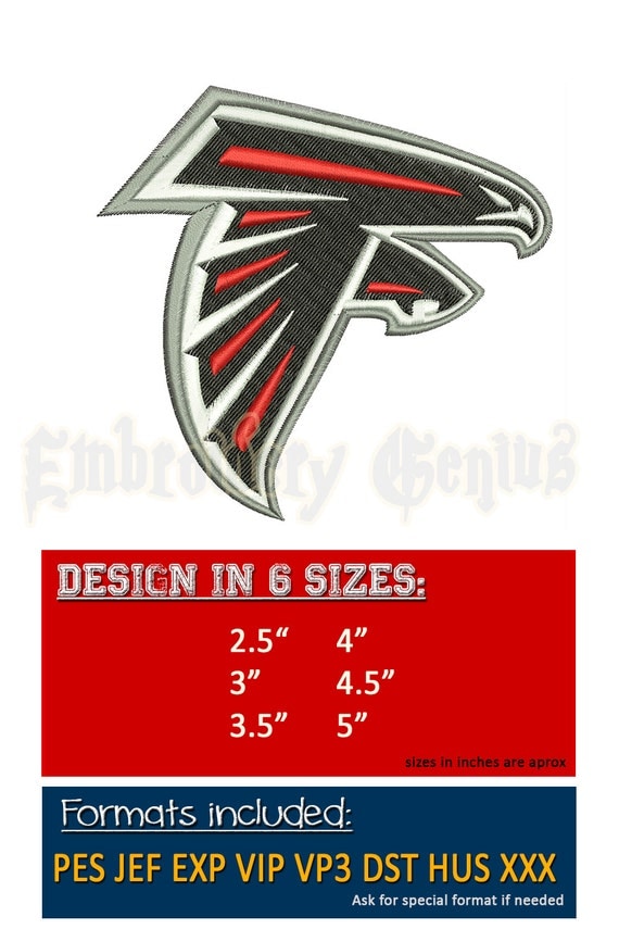 ATLANTA FALCONS Embroidery Football Design 6 by EmbroideryGenius