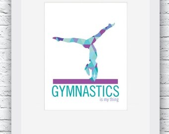 Gymnastics, Gymnastics Poster, Gymnastics Print, Gymnastics Art, Gymnastics Decor, Gymnastics Girl,Gymnastics Gift,Gymnast gift