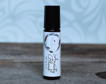 Natural Anxiety Relief - Lemongrass Essential Oil Roller Bottle - Roll On - Essential Oil Blends - Aromatherapy - Ylang Ylang - Anxiety Aids