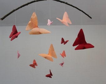 Butterfly mobile, mobile origami, baby, mobile mobile paper, decorative suspension