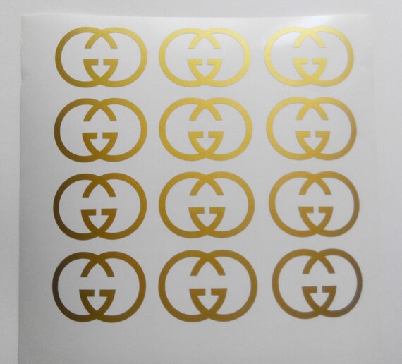 30 gucci stickers gold gucci envelope seals by MOApartystickers
