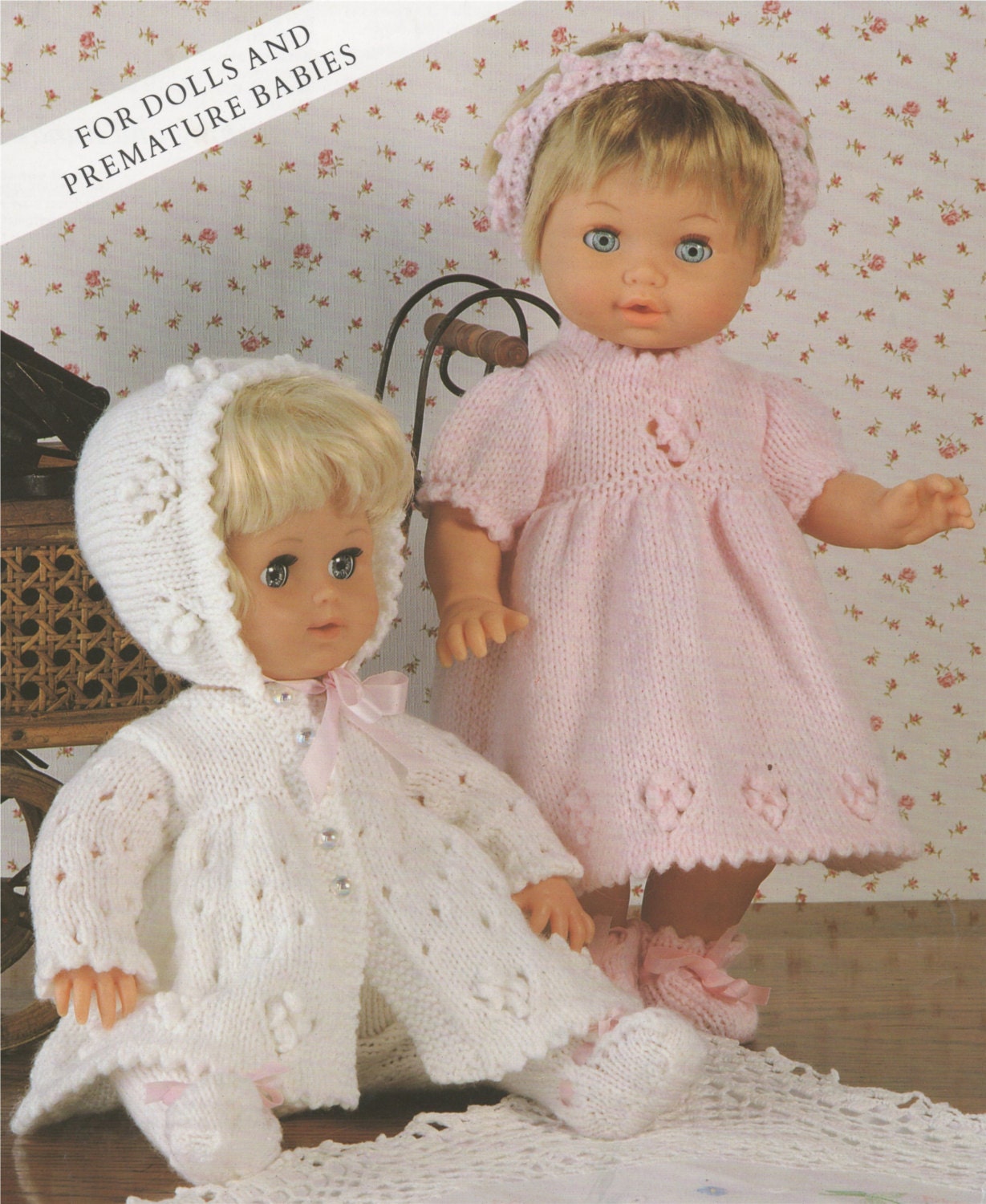 Dolls Clothes PDF Knitting Pattern 12 22 Inch Dolly And Premature 