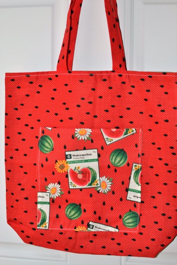 watermelon beach tote