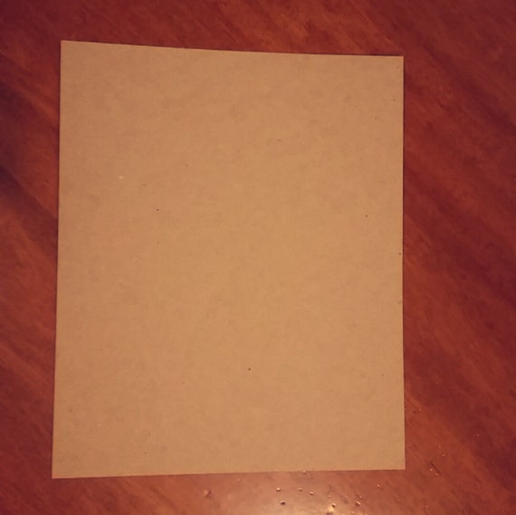 8.5 x 11 Brown Kraft Chipboard Paper Sample Sheet A4