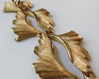 Vintage Napier Necklace Vintage Jewelry 1960's Napier Gold Tone Leaf Necklace Costume Jewelry Napier Necklace
