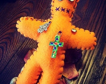 orange voodoo doll