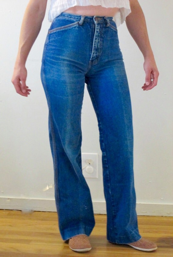 Vintage 70s High Waisted Jeans by EverybodysHoney on Etsy