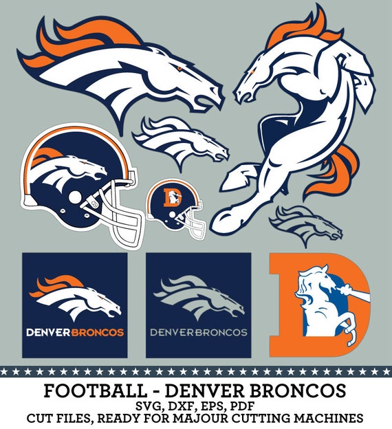 Denver Broncos Football Logo SVG Dxf Eps PDF By SVGsilhouetteDXF