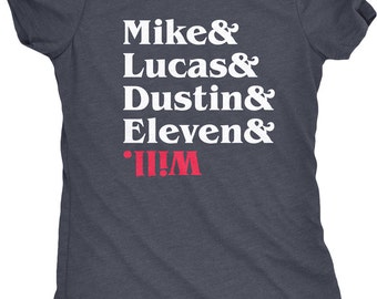 Mike, Lucas, Dustin, Eleven&Will Upside Down Women's Tri-Blend T-Shirt - Plus sizes available!