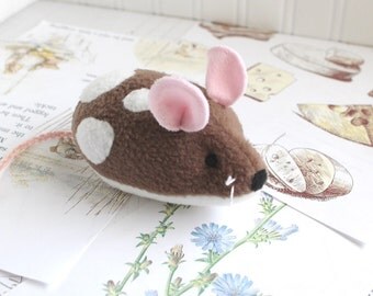 grey mouse stuffed animal