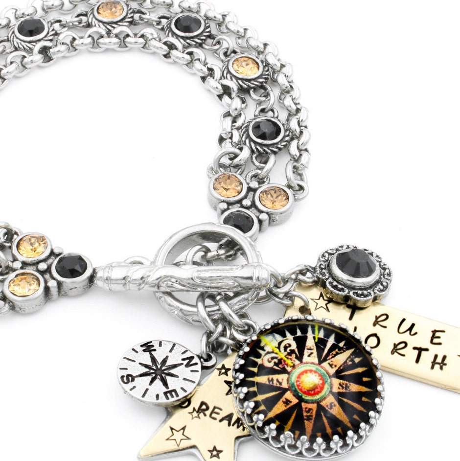 Nautical Jewelry Compass Jewelry Nautical Bracelet Compass