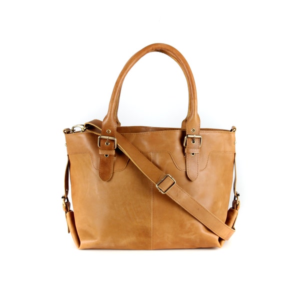 Tan Leather Tote purse