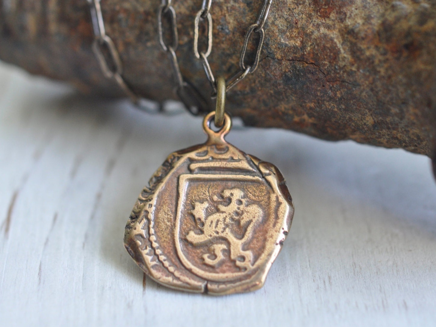 pirate coin necklace bronze pieces of eight pirate cob