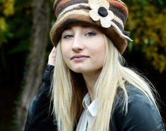 Handmade Felt hats Felt hat for women Unique Felt Hats Felted hats millinery hat felt Hat Felted wool hats