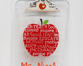 Personalized Clipboard-Teacher Gift-Teacher Appreciation Gift-Back to School-Personalized-First Day of School-