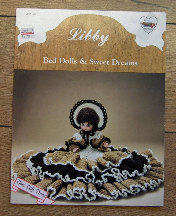 Vintage 80s Crochet pattern Bed Doll LIBBY by GransTreasures